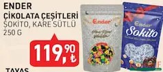 ENDER ÇİKOLATA ÇEŞİTLERİ 250 G - BAYRAM ŞEKERİ/ÇİKOLATASI